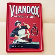 Plaque métal   VIANDOX  Editions clouet  Réédition