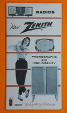 ZENITH RADIO CORPORATION  CATALOGUE DEPLIANT  1956