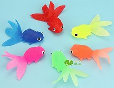 Ichiya Lot de 100 pièces mini figurine souple pelle poisson rouge 40 mm...