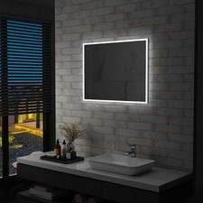 Miroir Mural à LED pour Salle de Bains 80x60 cm Intérieur Lumière vidaXL