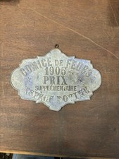 PLAQUE CONCOURS AGRICOLE 1905