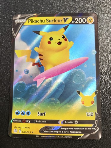 Carte pokémon 008 025 - carte, pikachu