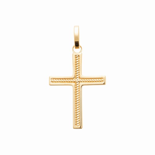 Pendentif croix plaqué or - pendentif,