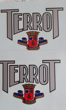 décalcomanie décalque terrot  reservoir moto taille réel 11 cm