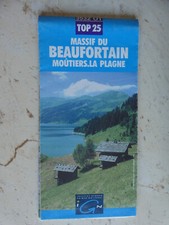 carte  IGN bleue 3532 OT top 25 MASSIF BEAUFORTAIN  MOUTIERS  1998 edition 2