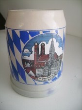 Belle chope en grès allemand "München Weltstadt mit Herz" 0,5 L