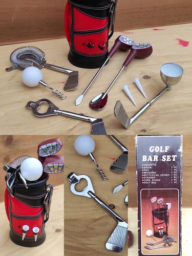 Vintage theme golf bar set - theme,