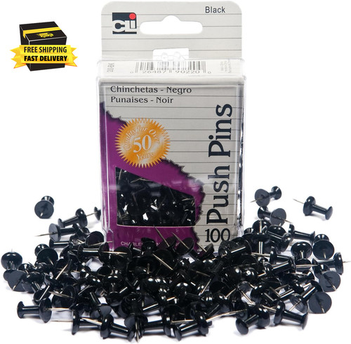 Push pins black - push, black,