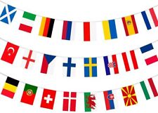 Drapeau 67 Pays au Choix 150 x 90 cm & Guirlande Euro Fête Football Décoration