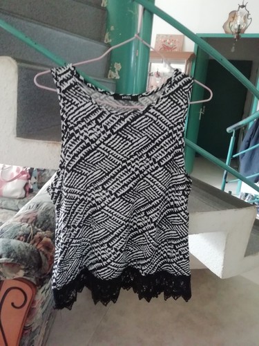 Débardeur noir blanc taille - débardeur, /blanc