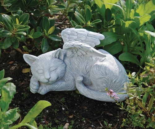 Mémorial chat pet ange statue - chat,