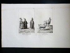 BELLE GRAVURE ORIGINALE Enfants Musulmans Tableau Général EMPIRE OTTOMAN 1787
