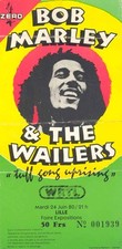 ticket de concert Bob MARLEY