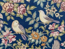 Morris oiseau floral bleu - oiseau,