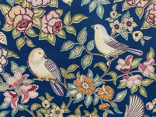 Morris oiseau floral - floral, bleu