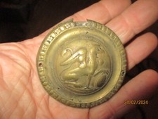 Ancienne Plaque Laiton au Griffon mythologique Ornement de Meuble Pendule