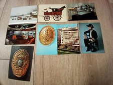 Lot 8 x Carte postale du musée de la poste, Malle poste Uniforme Plaque