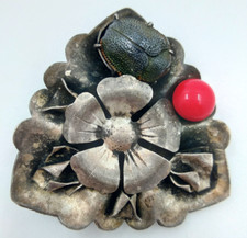 Ancienne broche scarabée Art Nouveau Art Déco antique jewelry  brooch