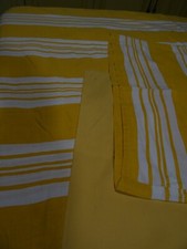 lit 2places belle grande housse couette+2taies jaune rayures