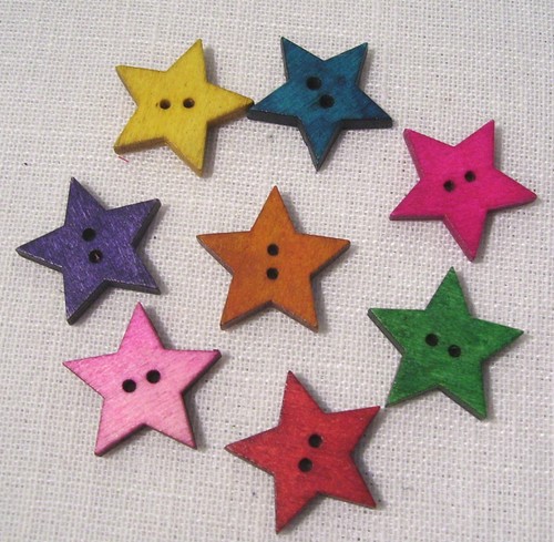 Lot boutons bois - 8,