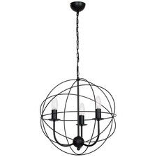 Suspension 3-Flamme E14 Noir