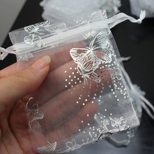 lot de 50 sachets organza cadeau pochettes sac mariage dragée bijou bonbon