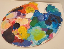 Palette de peinture avec couleurs mutiples pour décoration