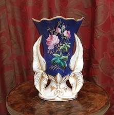 Vase décor fleurs porcelaine