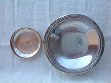 Deux pièces métal argenté