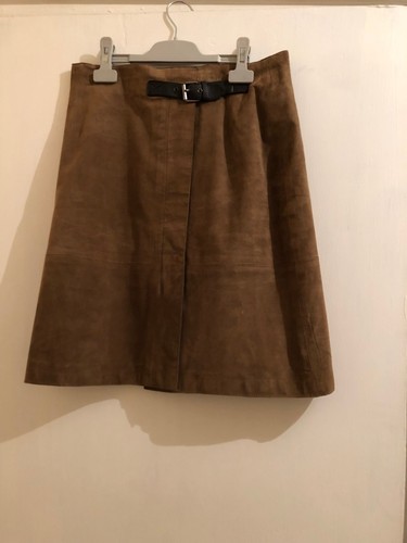 Jupe daim kaki marque - kaki,