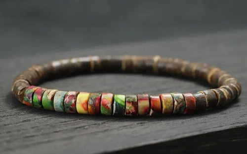 Bracelet perles jaspe - bracelet,
