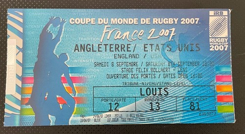 Ticket rugby world - world, 2007