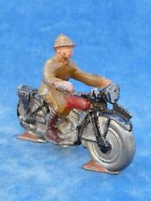 SUPERBE ! HR ? FIGURINE PLOMB Lead - MOTARD Biker WWI