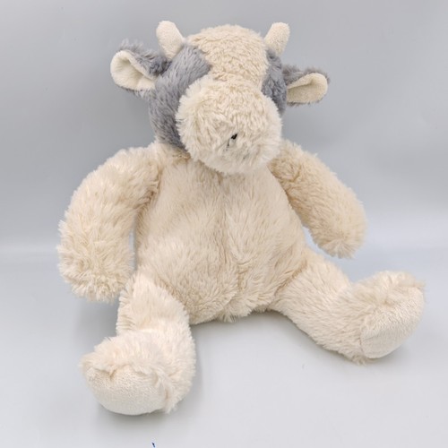Doudou vache blanche grise