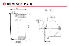 NEOTEC Soufflet à air suspension pneumatique ABM53127A des deux côtés du pont