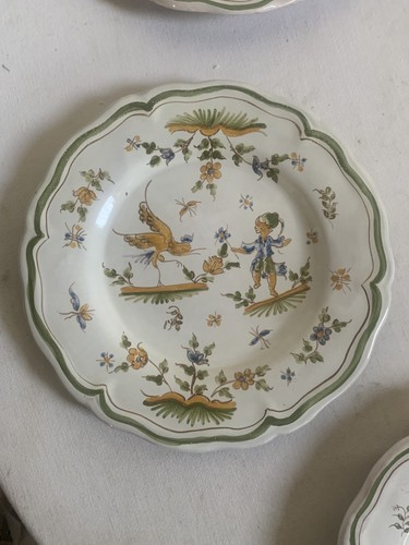 Assiette decor moustiers fait - moustiers,