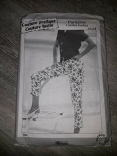 patron de couture pantalon jambes fuselées année 70 vintage