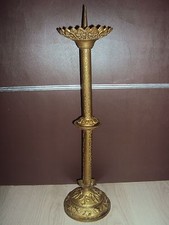 ANCIEN  PIQUE-CIERGE/ RELIGIEUX/ EGLISE/ BRONZE /XIX-XXéme/H. 50,5 / 55 cm