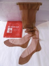 Paire de bas couture 1950 nylon roux T1