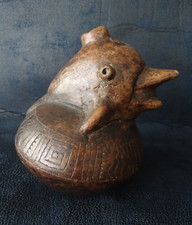 ancienne terre cuite Zoomorphe Dauphin céramique gourde ? curiosité artisanale