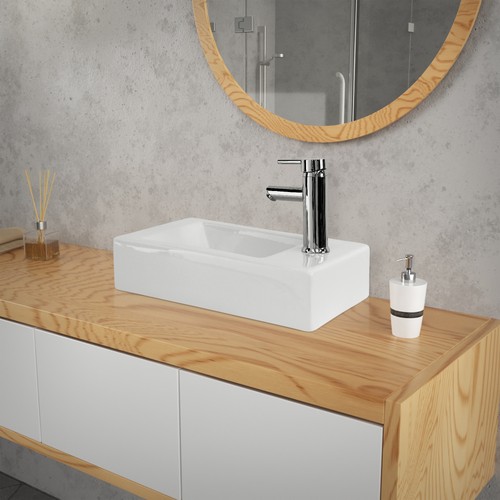 Lavabo céramique blanc - lavabo, en