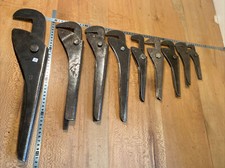 (n°3 old tool, OUTIL ANCIEN, Lot 9 clé à griffes de plombier