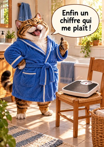 Affiche humour chat enfin - a4,