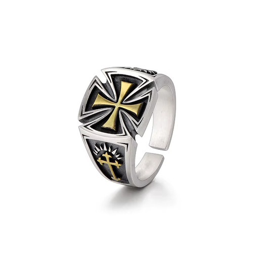 Bague homme croix - , chevalier