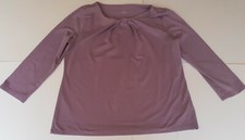 Talbots Woman's Medium Nylon/Spandex Wine Color Long Sleeve Shirt In EUC