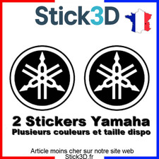 Lot de 2 Stickers Logo Yamaha  Moto VTT Vélo Auto Quad,  Couleurs au choix