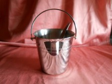 Sceau à glace + cuillère en Inox Massif "DEGRENNE" (poinçon) en Excellent état