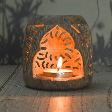 Bougeoir chauffe-plat pierre