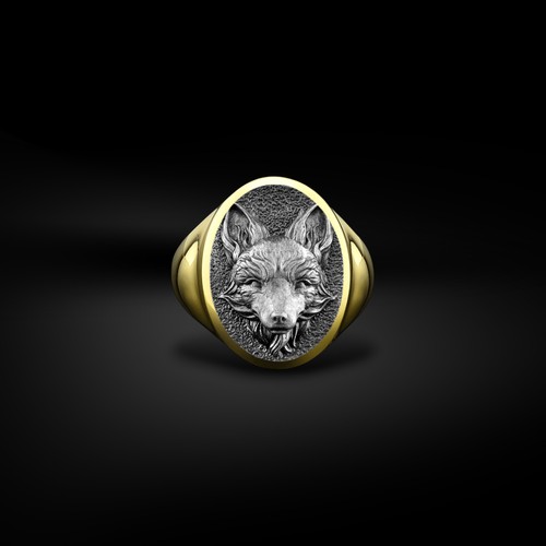 Bague chevalière homme - , 3d