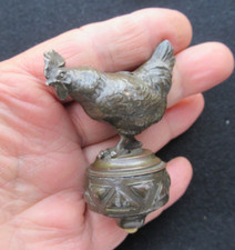 ANCIEN COQ POULE POIRE de LIT